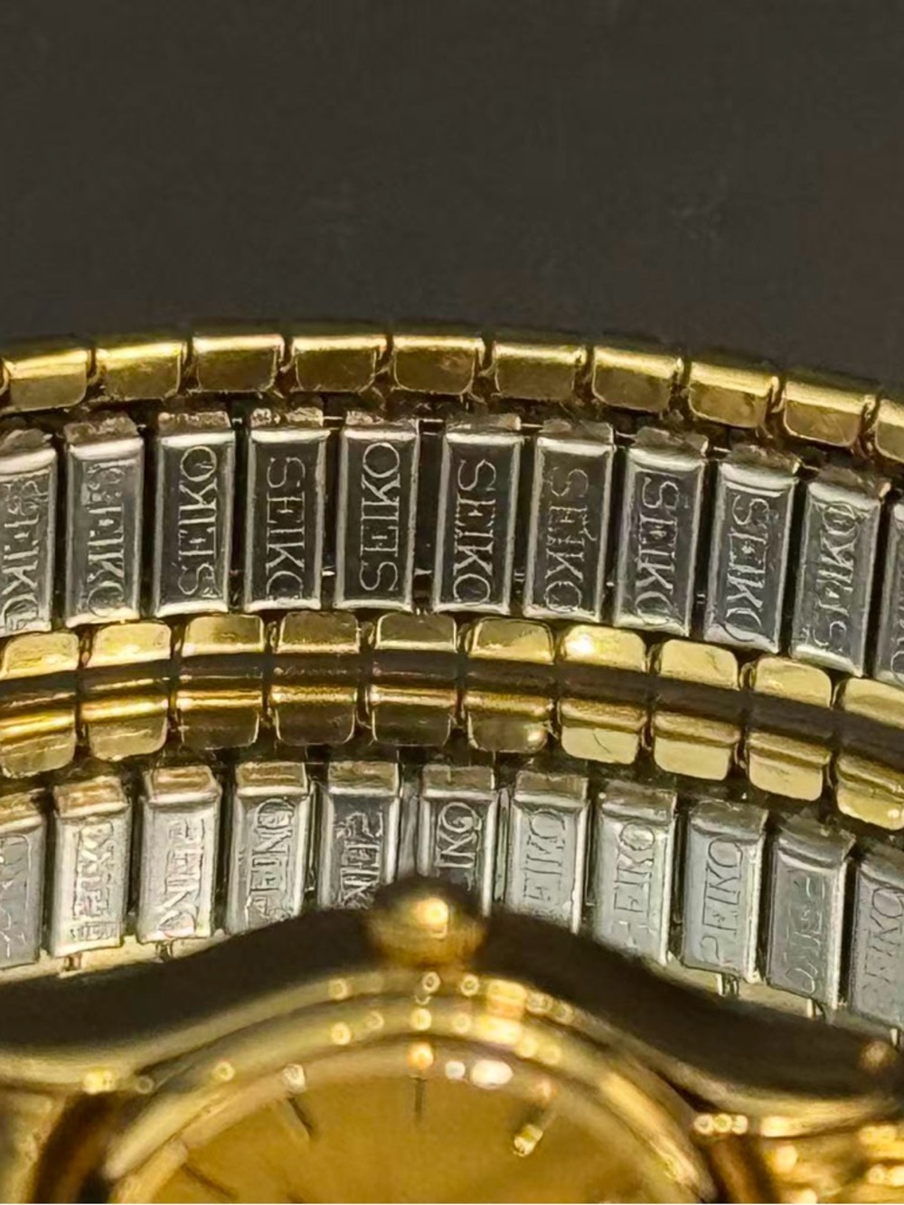 Vintage Seiko Ladies Watch Gold Tone Stretch Band 19mm New Battery Working - Picture 8 of 8